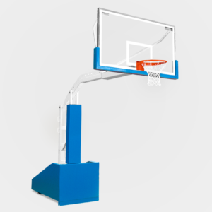 SNA's Sportmaster™ 8 portable basketball goal is an affordable main court system that meets all specifications for interscholastic competition.