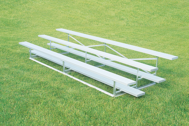 15′ 3-Tier Outdoor Weatherbeater Aluminum Seat Bleachers