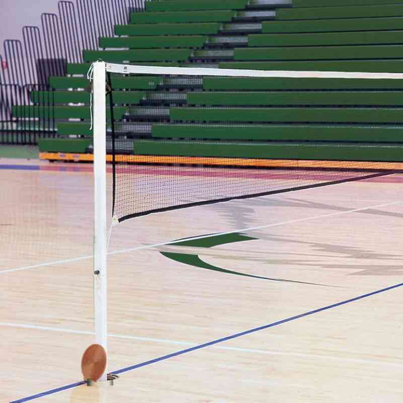 Badminton System (for pre-existing floor sleeves). For official competition or PE class, this system suits every level of play.