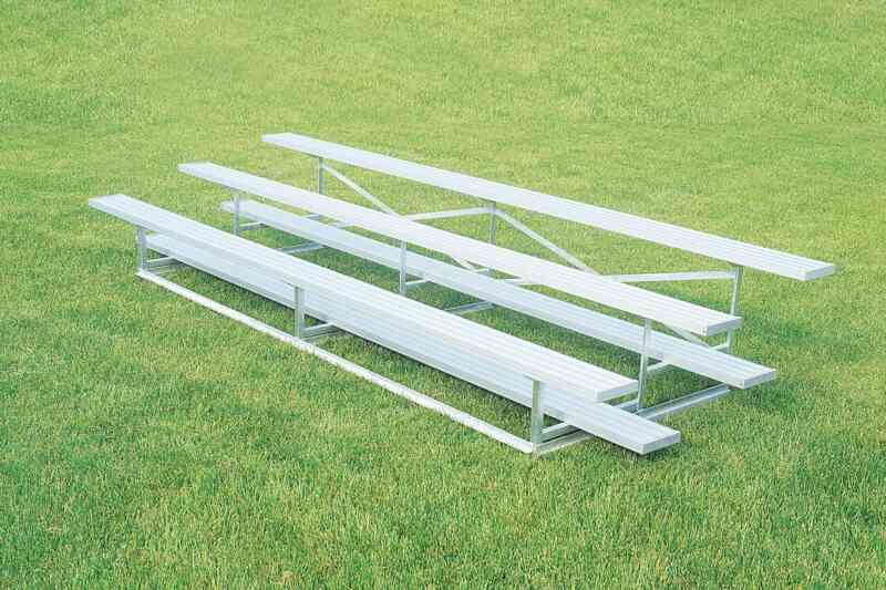 15′ 3-Tier Outdoor Weatherbeater Aluminum Seat Bleachers