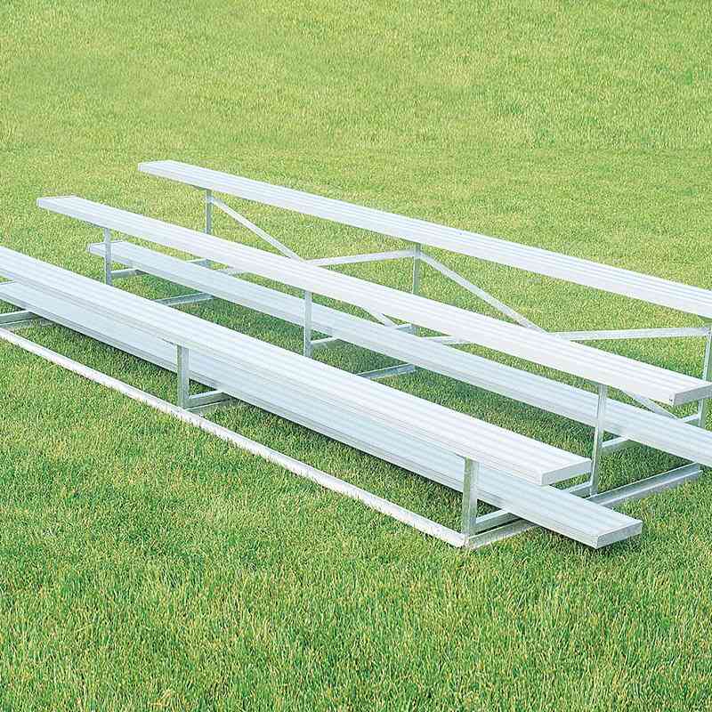 15′ 3-Tier Outdoor Weatherbeater Aluminum Seat Bleachers